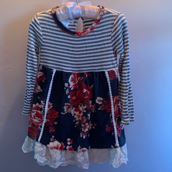 Bonnie Jean Other - Bonnie Jean Striped and Floral 3T Dress